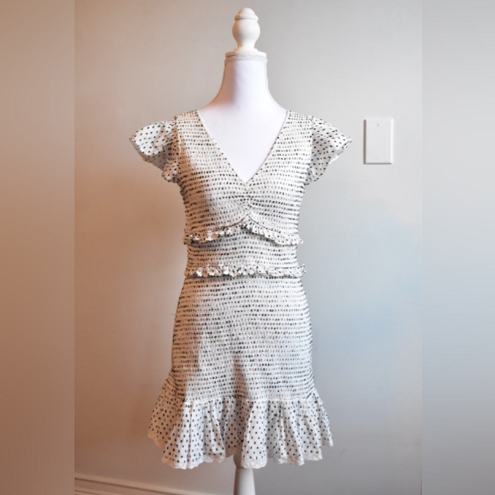 LoveShackFancy Black and White Sonora Dress